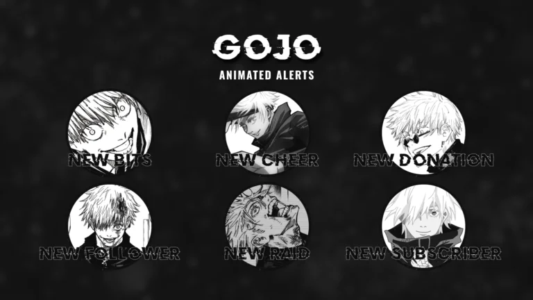 Gojo Satoru animated alerts