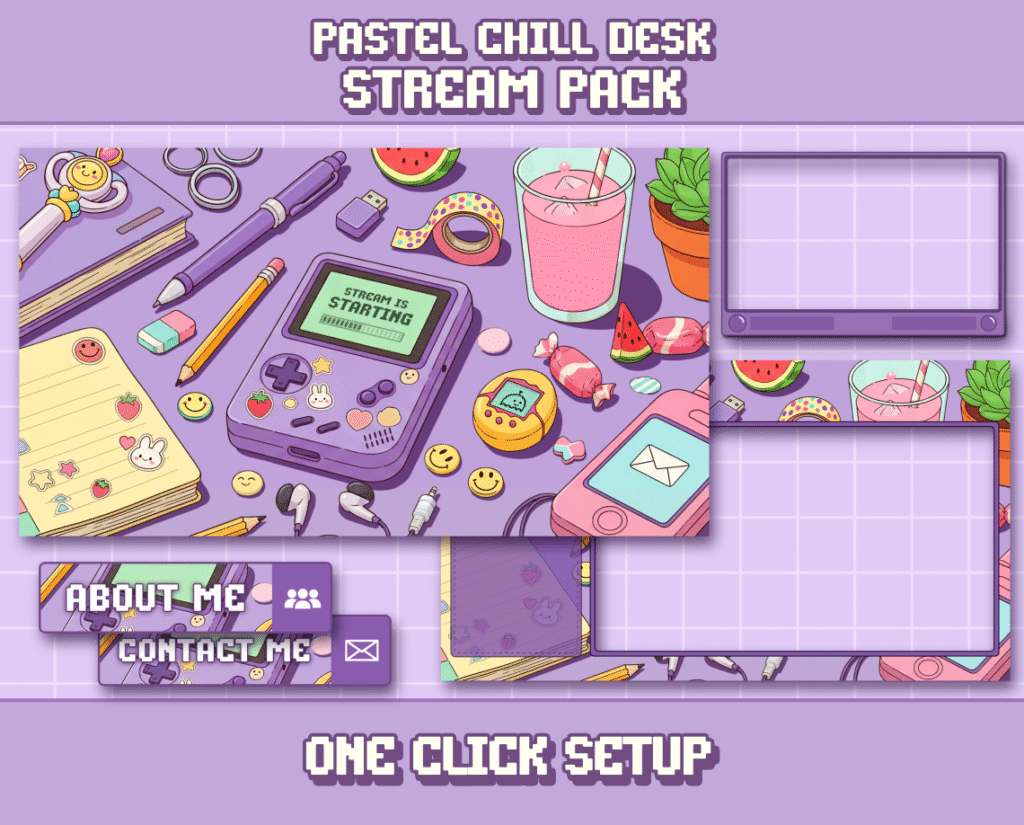 Pastel Chill Desk Stream Pack