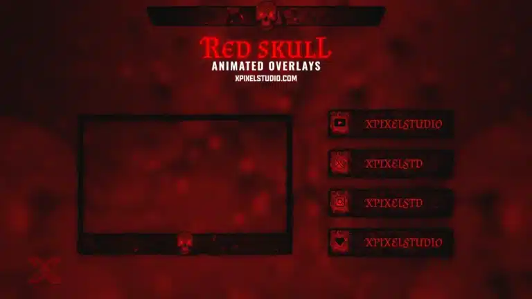 Red Skull Animated Stream Overlay